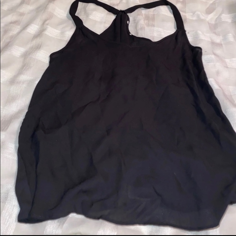 Black tank top blouse